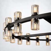 Marlowe Crystal Shades Round Chandelier 48