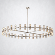 Marlowe Crystal Shades Round Chandelier 60