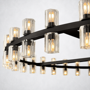 Marlowe Crystal Shades Round Chandelier 60