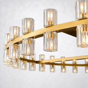 Marlowe Crystal Shades Round Chandelier 60