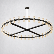 Marlowe Crystal Shades Round Chandelier 60