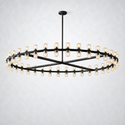 Marlowe Crystal Shades Round Chandelier 60