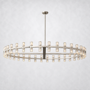 Marlowe Crystal Shades Round Chandelier 60
