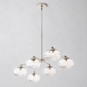 Prestige Clear Glass Mobile Linear Chandelier