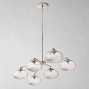 Prestige Clear Glass Mobile Linear Chandelier