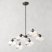 Prestige Clear Glass Mobile Linear Chandelier