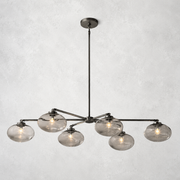 Prestige Clear Glass Mobile Linear Chandelier