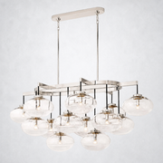 Prestige Clear Glass Linear Chandelier 54