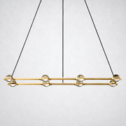 Dorian Crystal Ball Rectangular Chandelier 54
