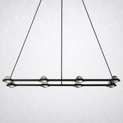Dorian Crystal Ball Rectangular Chandelier 54