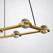 Dorian Crystal Ball Rectangular Chandelier 54