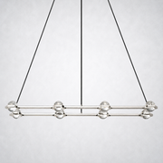 Dorian Crystal Ball Rectangular Chandelier 54