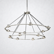 Dorian Crystal Ball 2-Tier Round Chandelier 60
