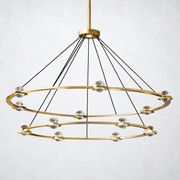 Dorian Crystal Ball 2-Tier Round Chandelier 60