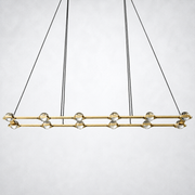 Dorian Crystal Ball Rectangular Chandelier 72