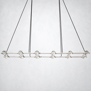 Dorian Crystal Ball Rectangular Chandelier 72