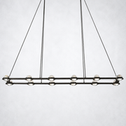 Dorian Crystal Ball Rectangular Chandelier 72
