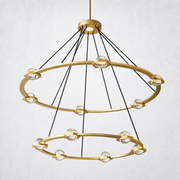 Dorian Crystal Ball 2-Tier Round Chandelier 48