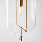 Vesper Brass Grand Wall Sconce Glass Shade