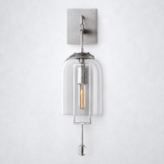 Vesper Brass Small Wall Sconce Glass Shade