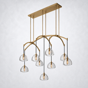Glowen Glass Linear Chandelier 54