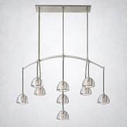 Glowen Glass Linear Chandelier 54