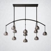 Glowen Glass Linear Chandelier 72