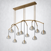 Glowen Glass Linear Chandelier 72