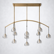 Glowen Glass Linear Chandelier 72