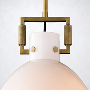 Caledon Milk Glass Cloche Island Pendant