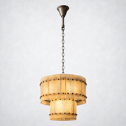 Sorella Alabaster Round Tiered Chandelier 22