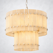 Sorella Alabaster Round Tiered Chandelier 22