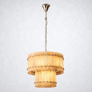 Sorella Alabaster Round Tiered Chandelier 22