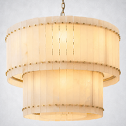 Sorella Alabaster Round Tiered Chandelier 37