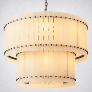 Sorella Alabaster Round Tiered Chandelier 37
