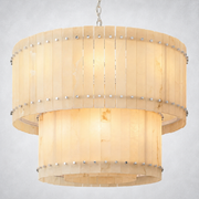 Sorella Alabaster Round Tiered Chandelier 37