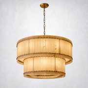 Sorella Alabaster Round Tiered Chandelier 48