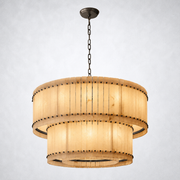 Sorella Alabaster Round Tiered Chandelier 48