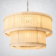 Sorella Alabaster Round Tiered Chandelier 48