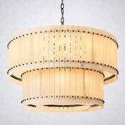 Sorella Alabaster Round Tiered Chandelier 48