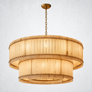 Sorella Alabaster Round Tiered Chandelier 60