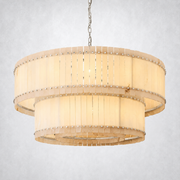 Sorella Alabaster Round Tiered Chandelier 60