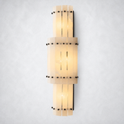 Sorella Alabaster Grand Round Sconce