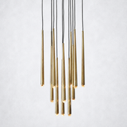 Aurelia Round Tapered Tubular Chandelier 24