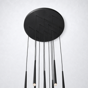 Aurelia Round Tapered Tubular Chandelier 24