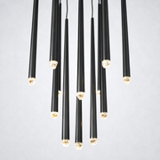 Aurelia Round Tapered Tubular Chandelier 24