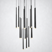 Aurelia Round Tapered Tubular Chandelier 24