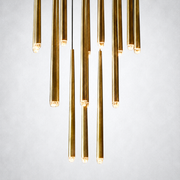 Aurelia Round Tapered Tubular Chandelier 24