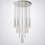 Aurelia Shower Round Tapered Tubular Chandelier 48