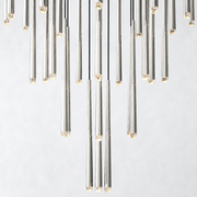 Aurelia Shower Round Tapered Tubular Chandelier 48